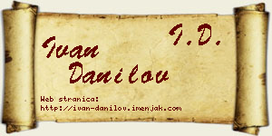 Ivan Danilov vizit kartica